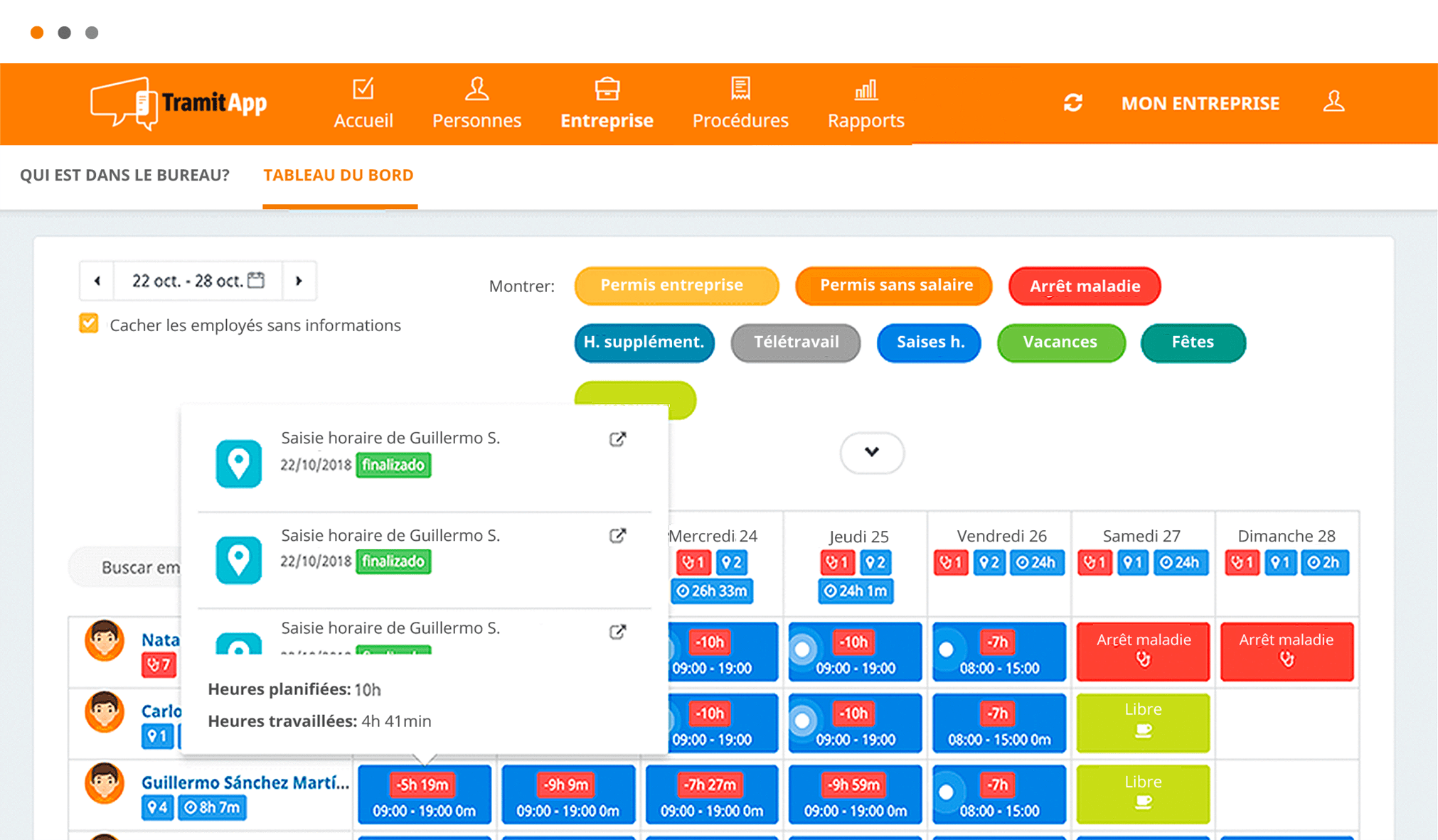 Pointeuse badgeuse horaire - MHL : Gestion des temps