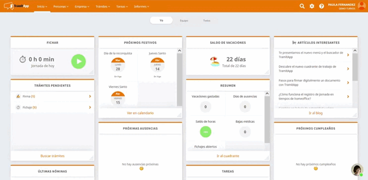 personalización dashboard