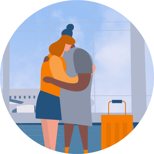 abrazo aeropuerto despedida