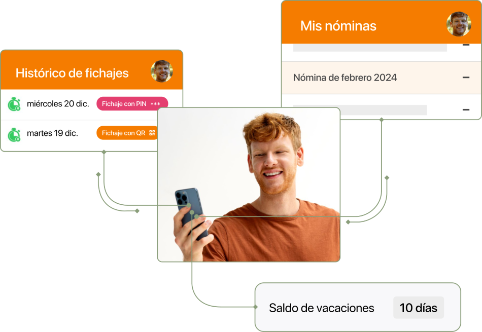 Control horario integrado con turnos y nóminas