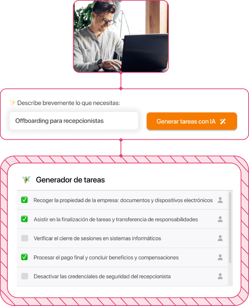 Offboarding con tareas generadas por IA