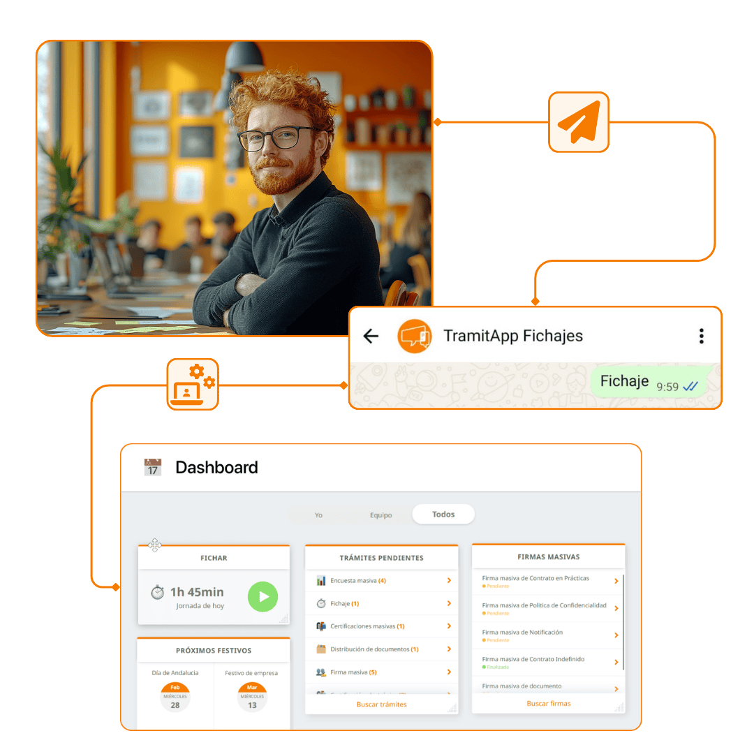 Fichaje por WhatsApp integrado con el software de RRHH